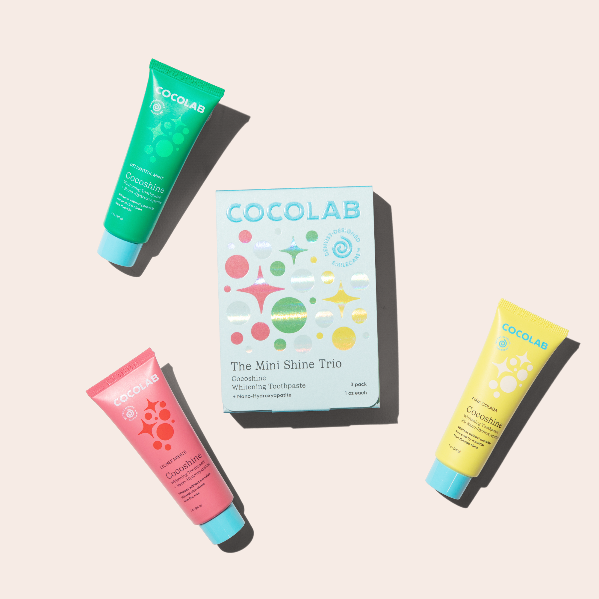 Cocofloss Mini Shine Trio dental care set