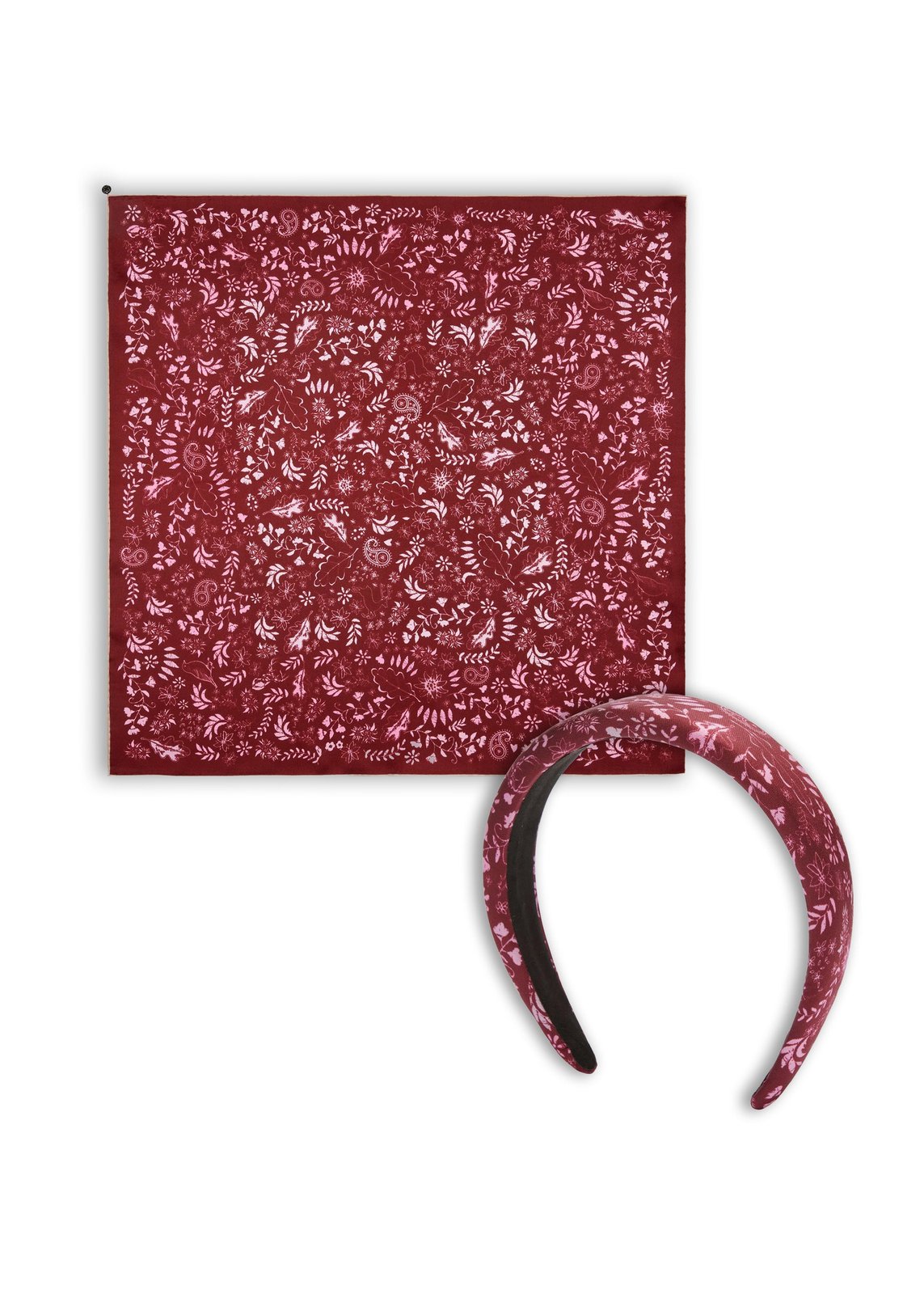 Codello rotes Nicki-Tuch mit passendem Haarreif