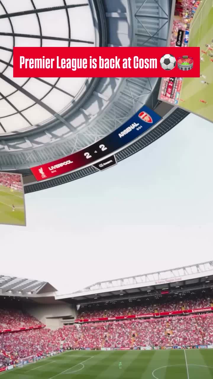 Premier League match displayed inside a Cosm venue