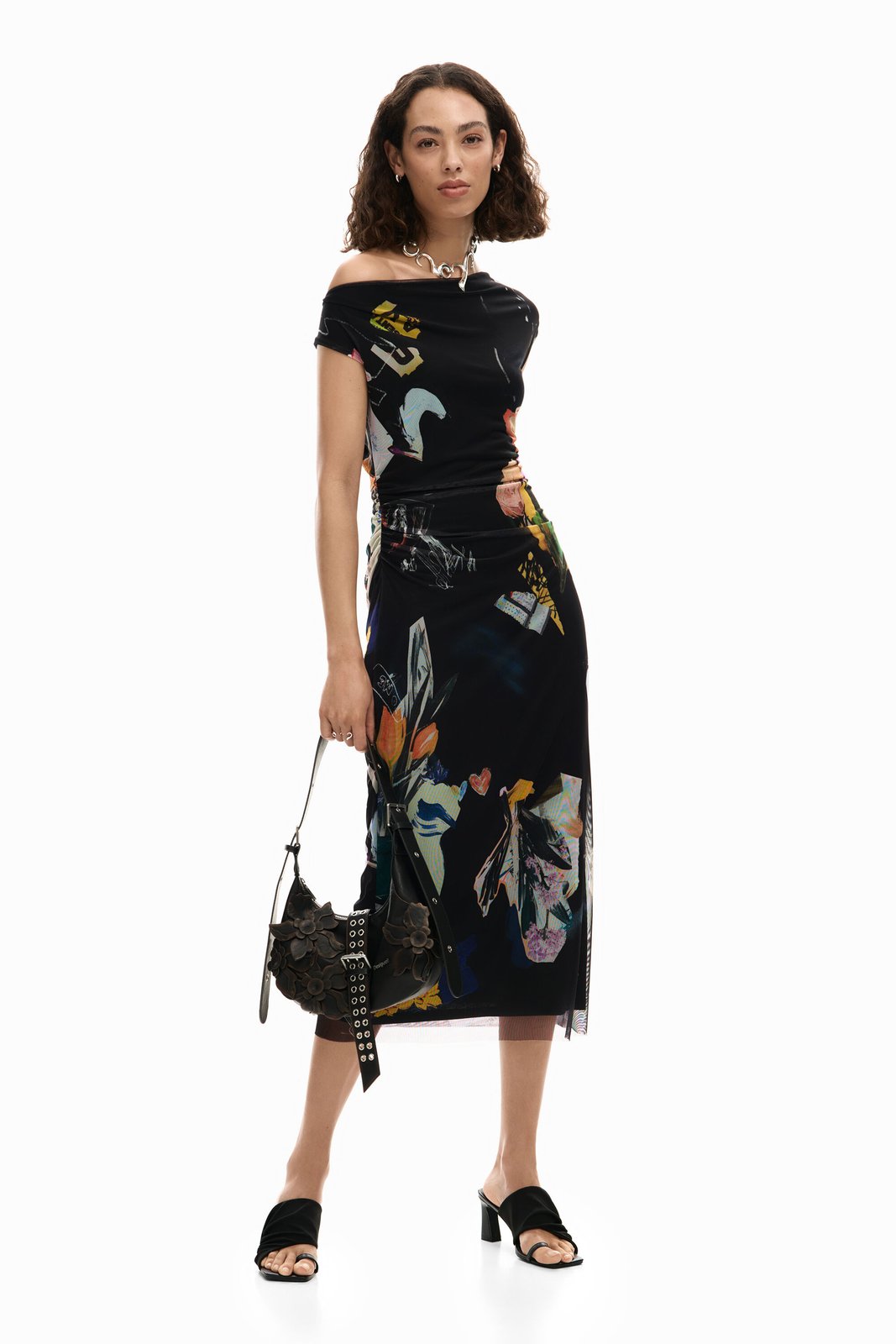 Robe midi collage Desigual