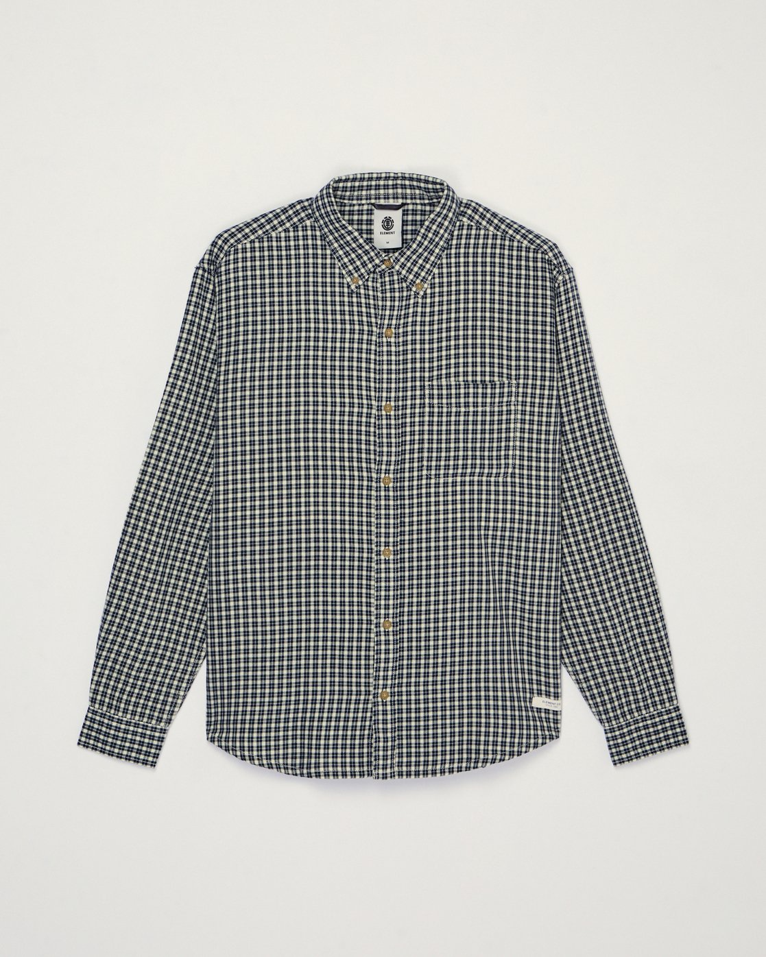 Element Brand Button Down Regular Flannel blue shirt