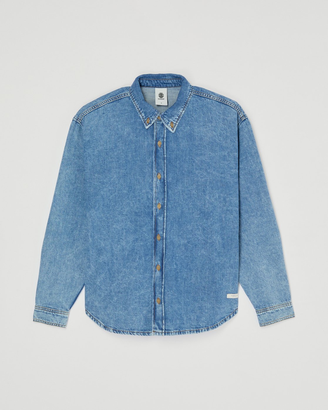 Element Brand Relax Denim blue long sleeve shirt