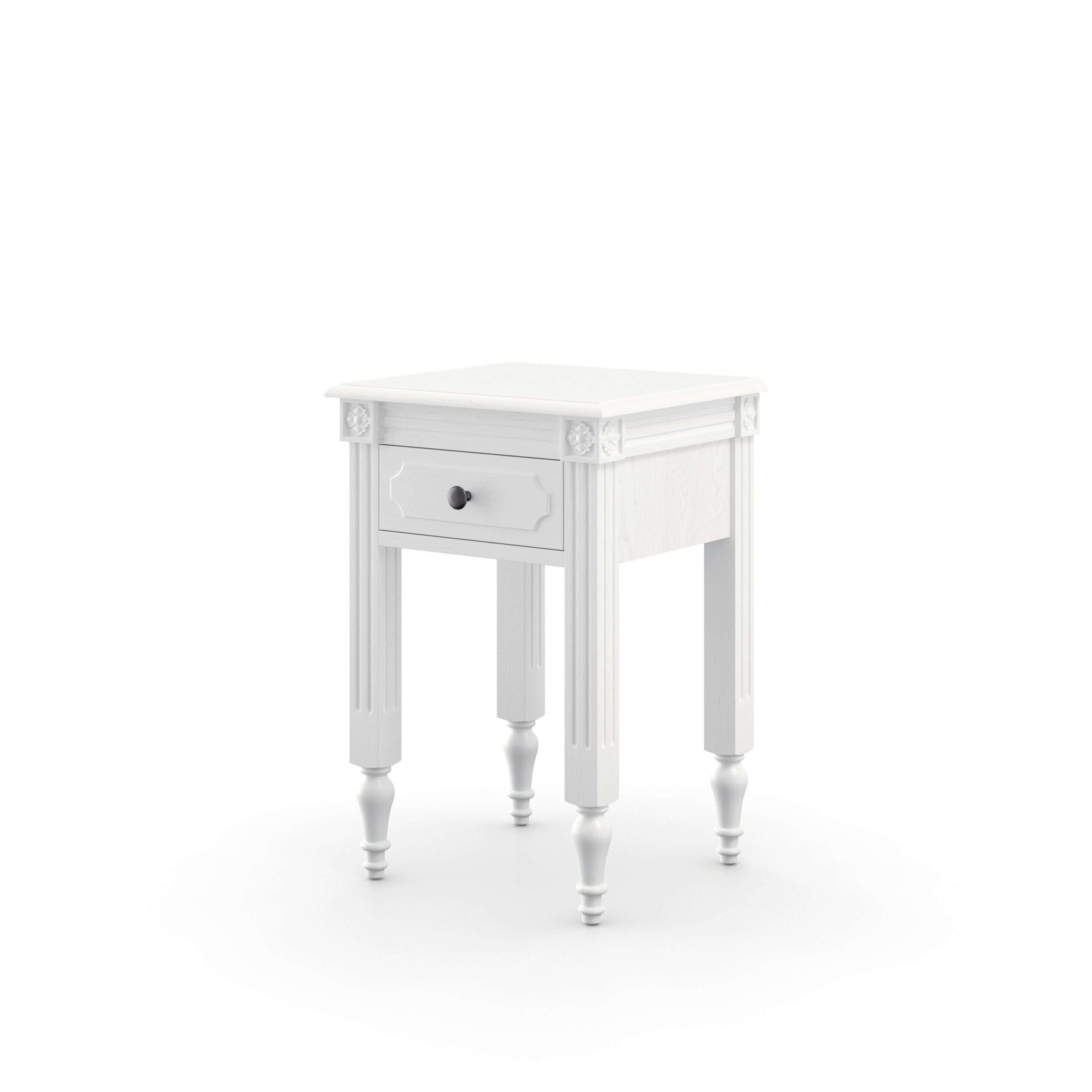 Casterton vintage white bedside table