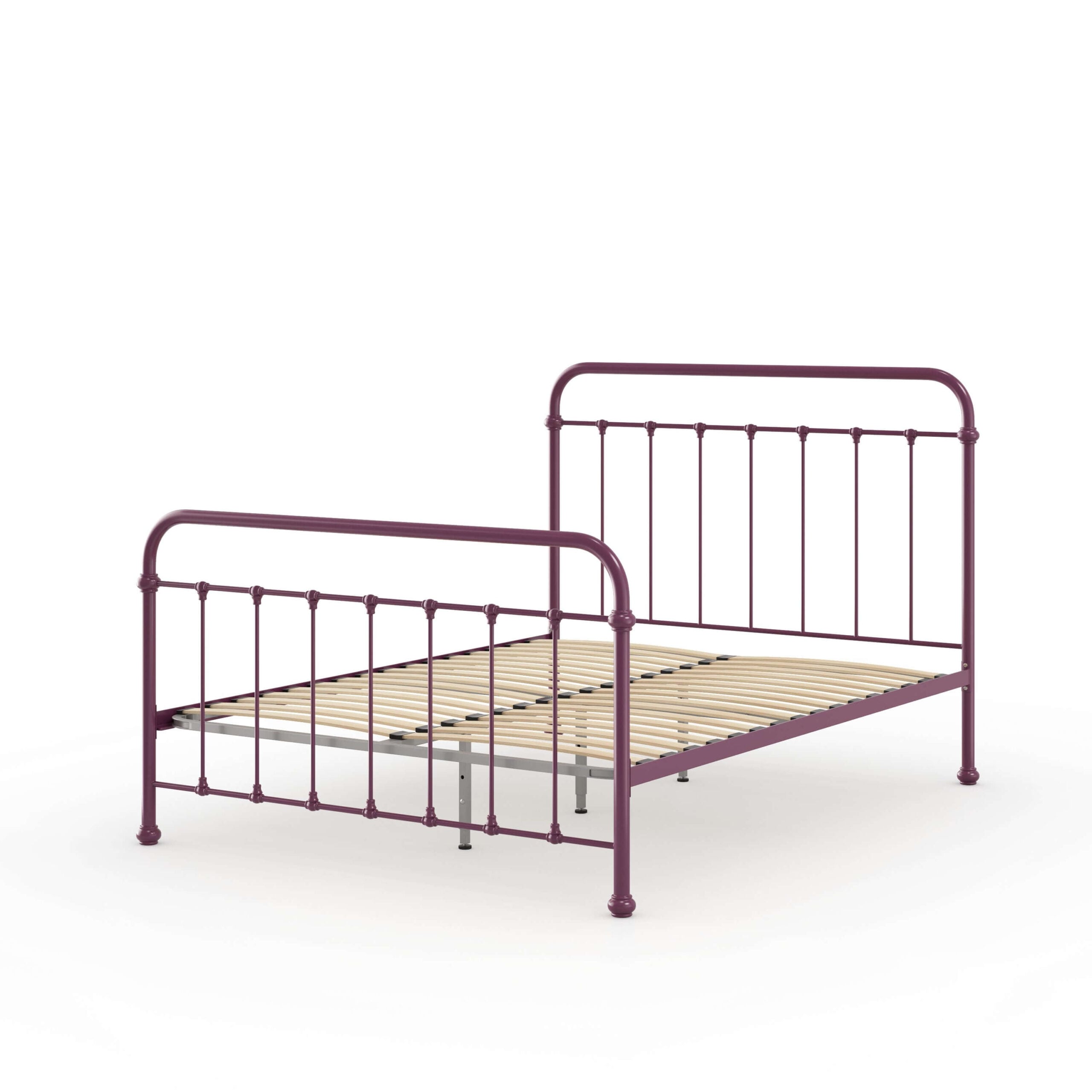 Oliver metal bed frame in mauve