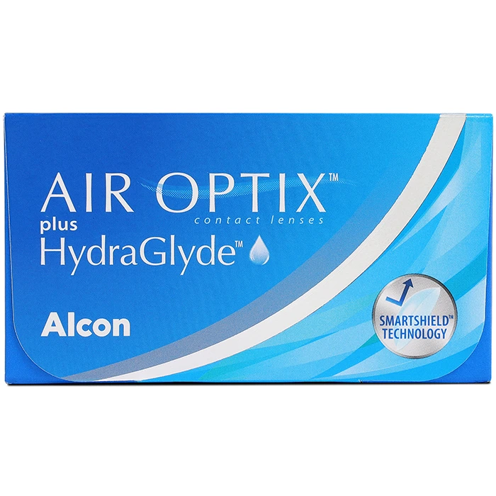 Air Optix Plus HydraGlyde three-pack contact lenses