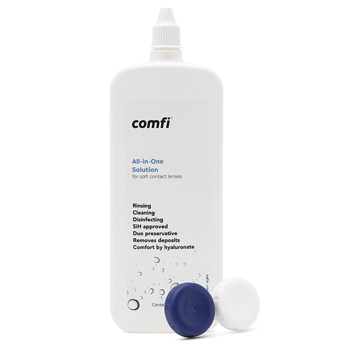 comfi All-in-One contact lens solution bottle