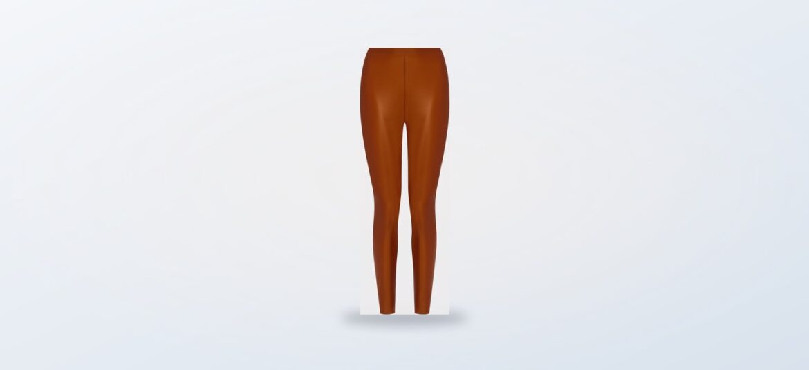 Leggings arancioni F**K a vita alta