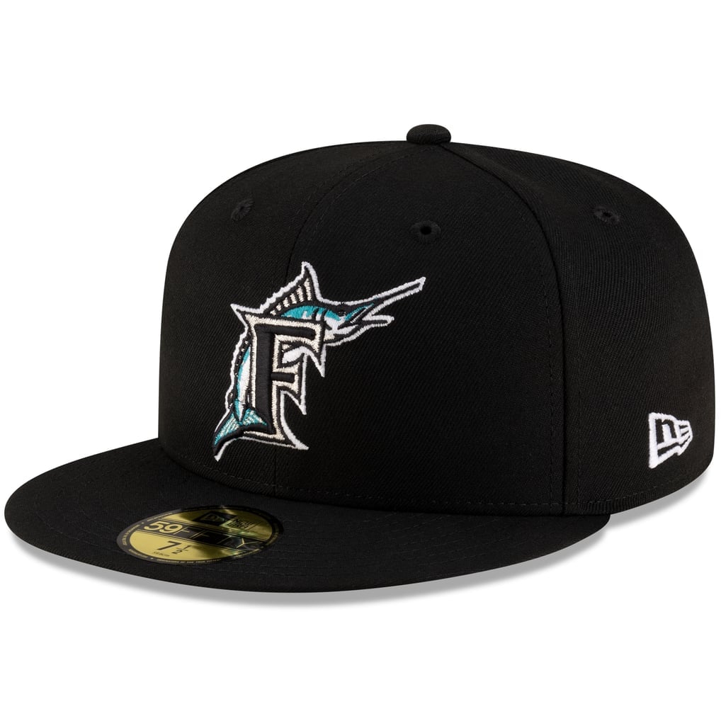 Black Florida Marlins New Era On-Field Authentic Collection 59FIFTY cap