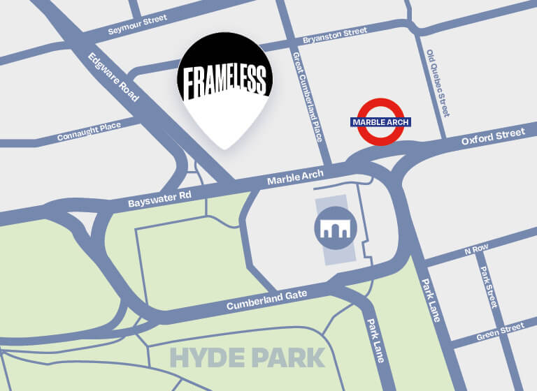 Frameless Marble Arch map