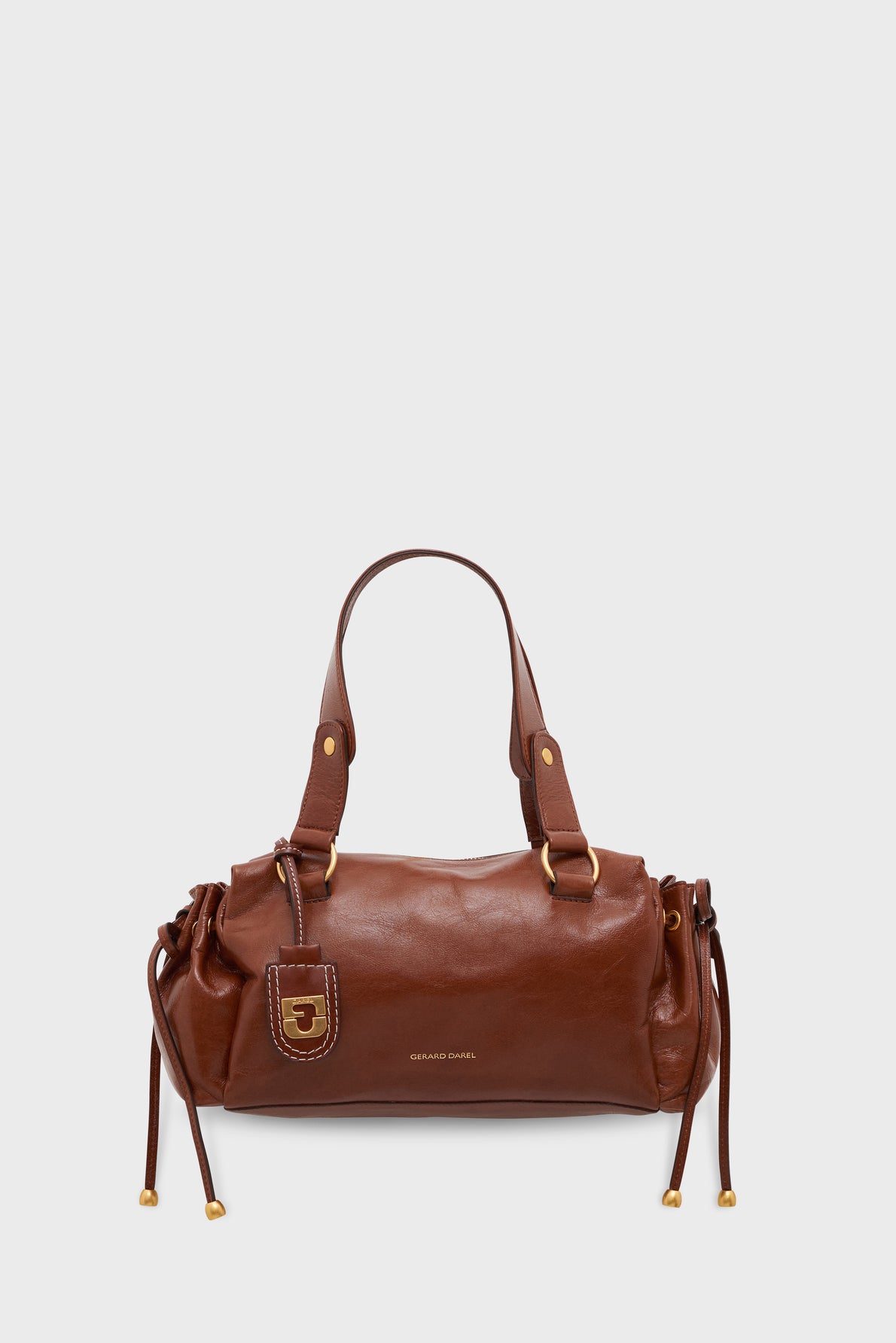 Sac Grace Gerard Darel en cuir froissé camel