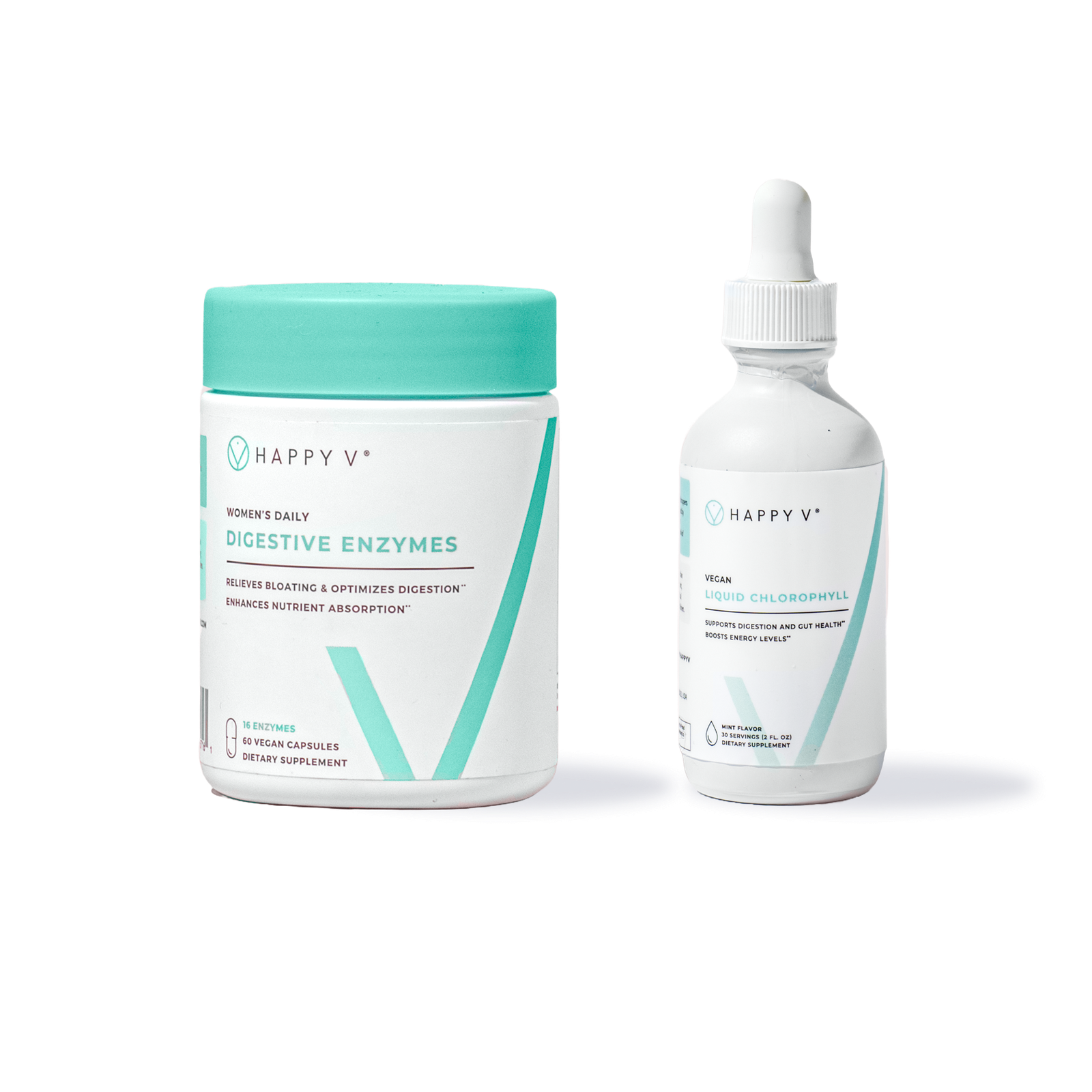 Happy V Green Gut Kit products shown together