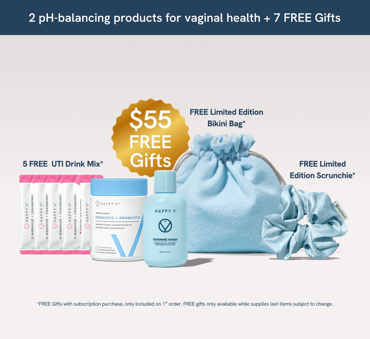 Happy V pH Balance Kit shown as a product set