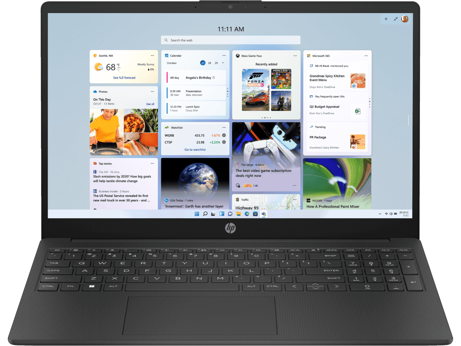 HP 15.6 inch Laptop 15-fc0786AU in black