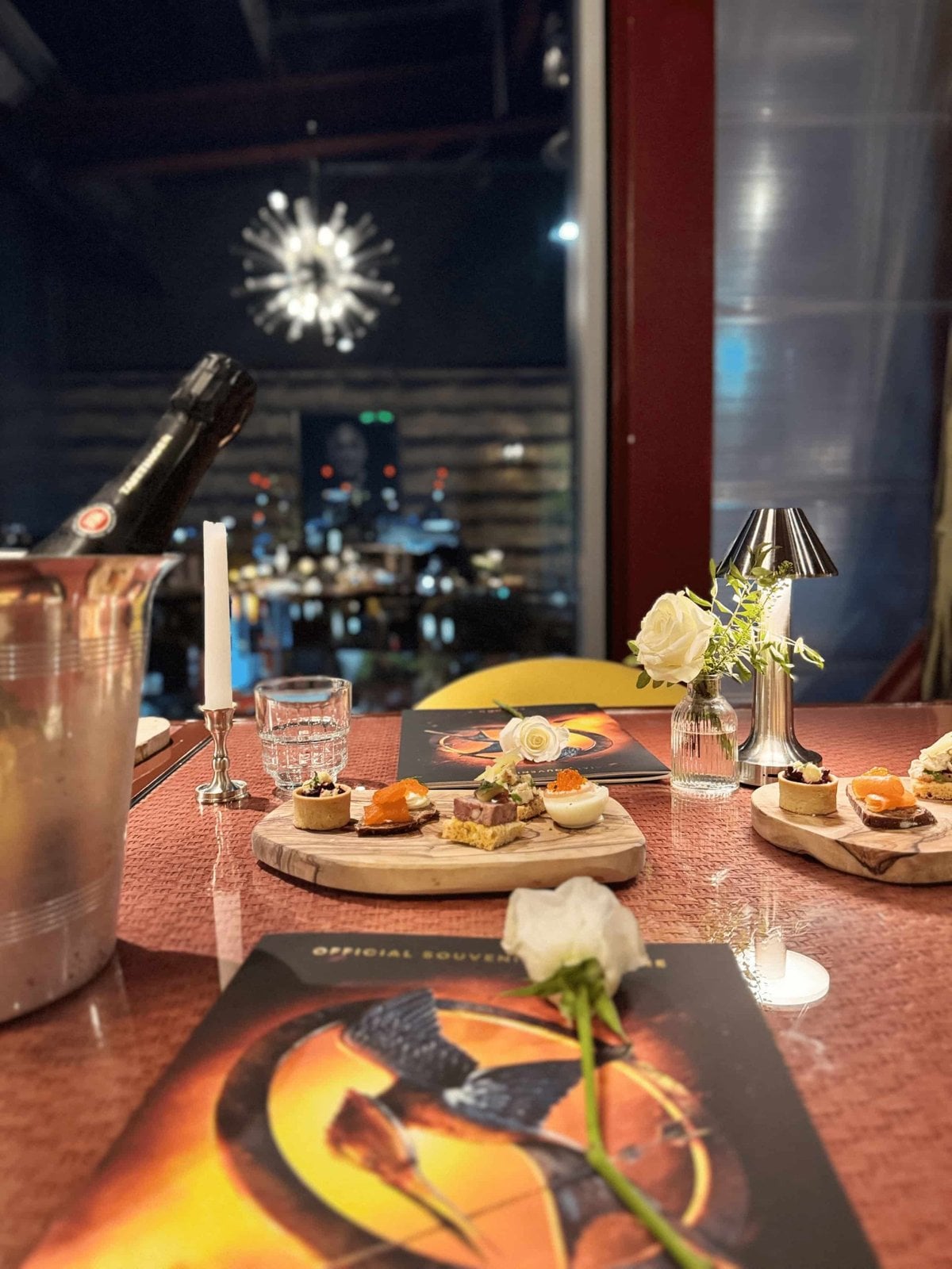 Food and drink prepared for the VIP experience