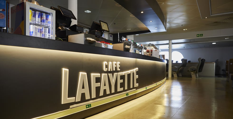 Cafe Lafayette aboard Irish Ferries Dublin Swift