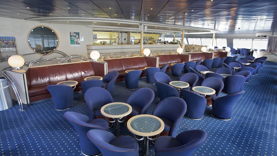 Club Class seating aboard the Ulysses ferry