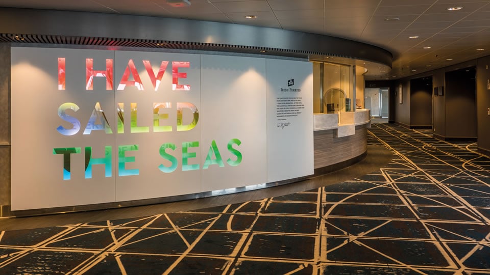 Reception area aboard W. B. Yeats