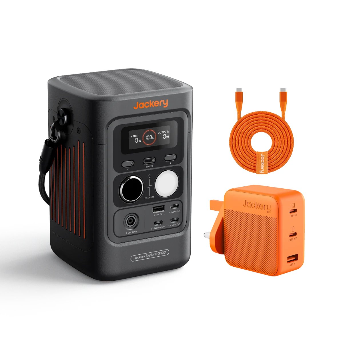 Jackery Explorer 300D Portable Power Station with 102W GaN Charger