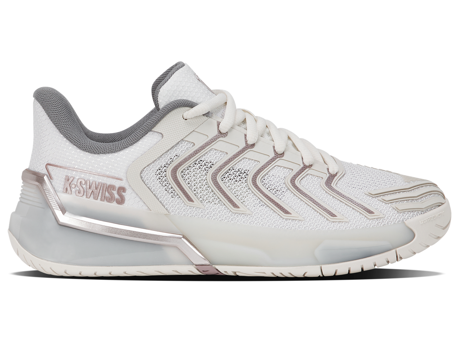 K-Swiss ULTRASHOT 4 Tennisschuh für Damen in Weiß und Roségold
