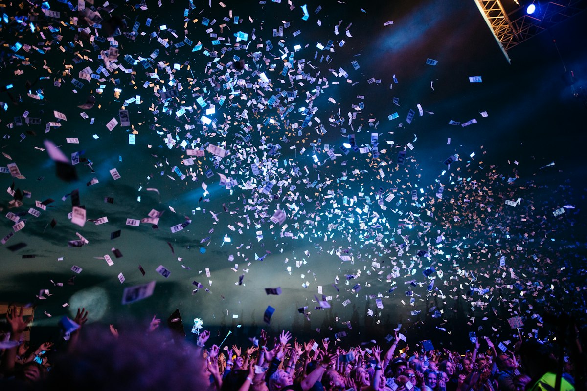 Audience gathered at a live performance