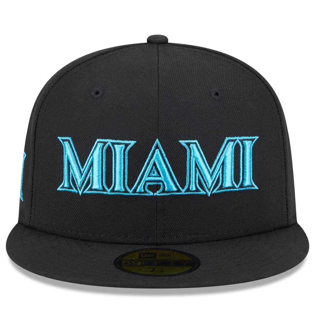 Black Miami Marlins 2025 City Connect 59FIFTY fitted hat