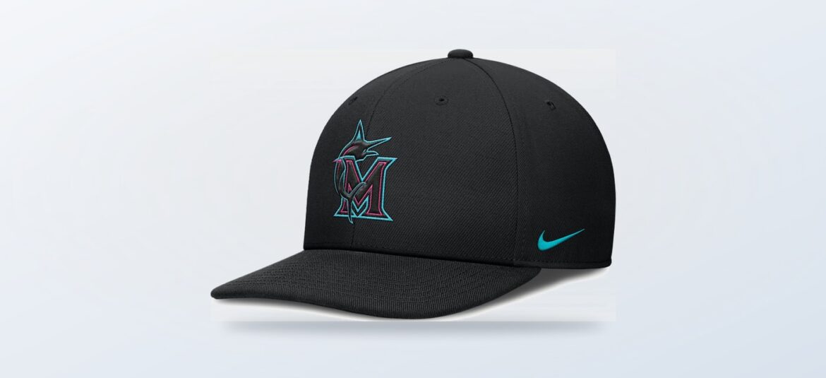 Black Miami Marlins City Connect Pro Nike Dri-FIT adjustable hat