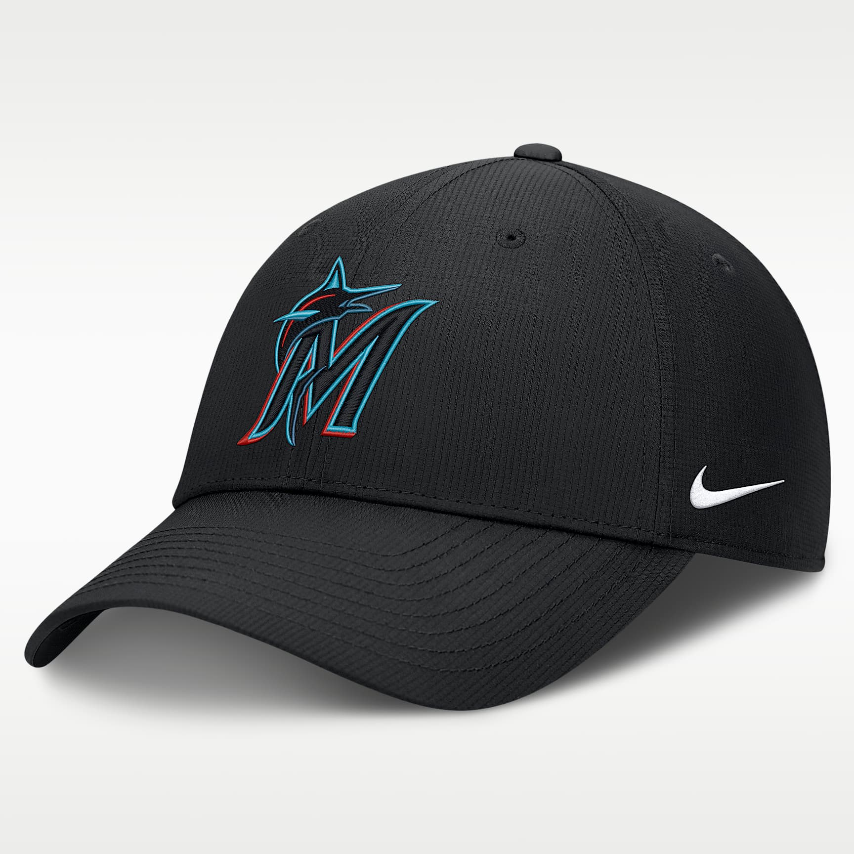 Black Miami Marlins Club Nike Dri-FIT adjustable hat
