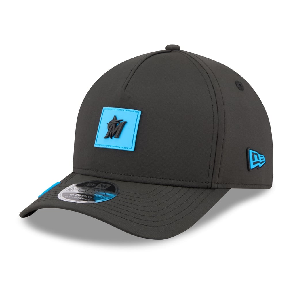 Miami Marlins black New Era 2026 Clubhouse 9FORTY A-Frame adjustable hat