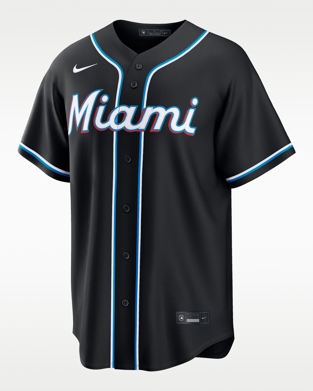 Black Miami Marlins Nike replica fashion jersey