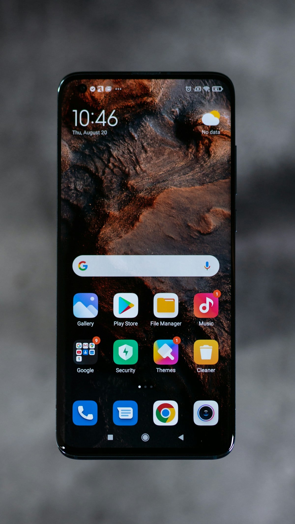 Android phone display
