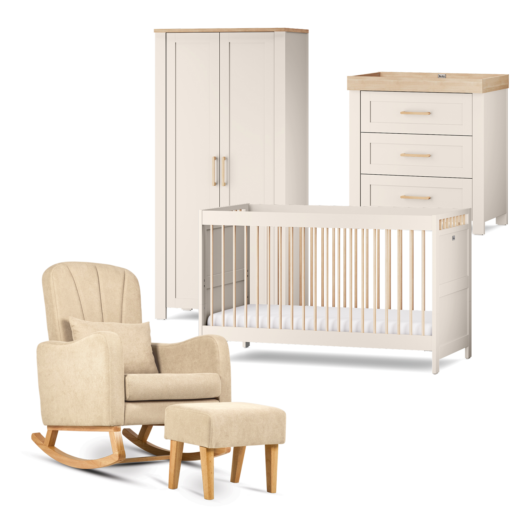 Silver Cross Seville nursery furniture set with Carmel nursing chair