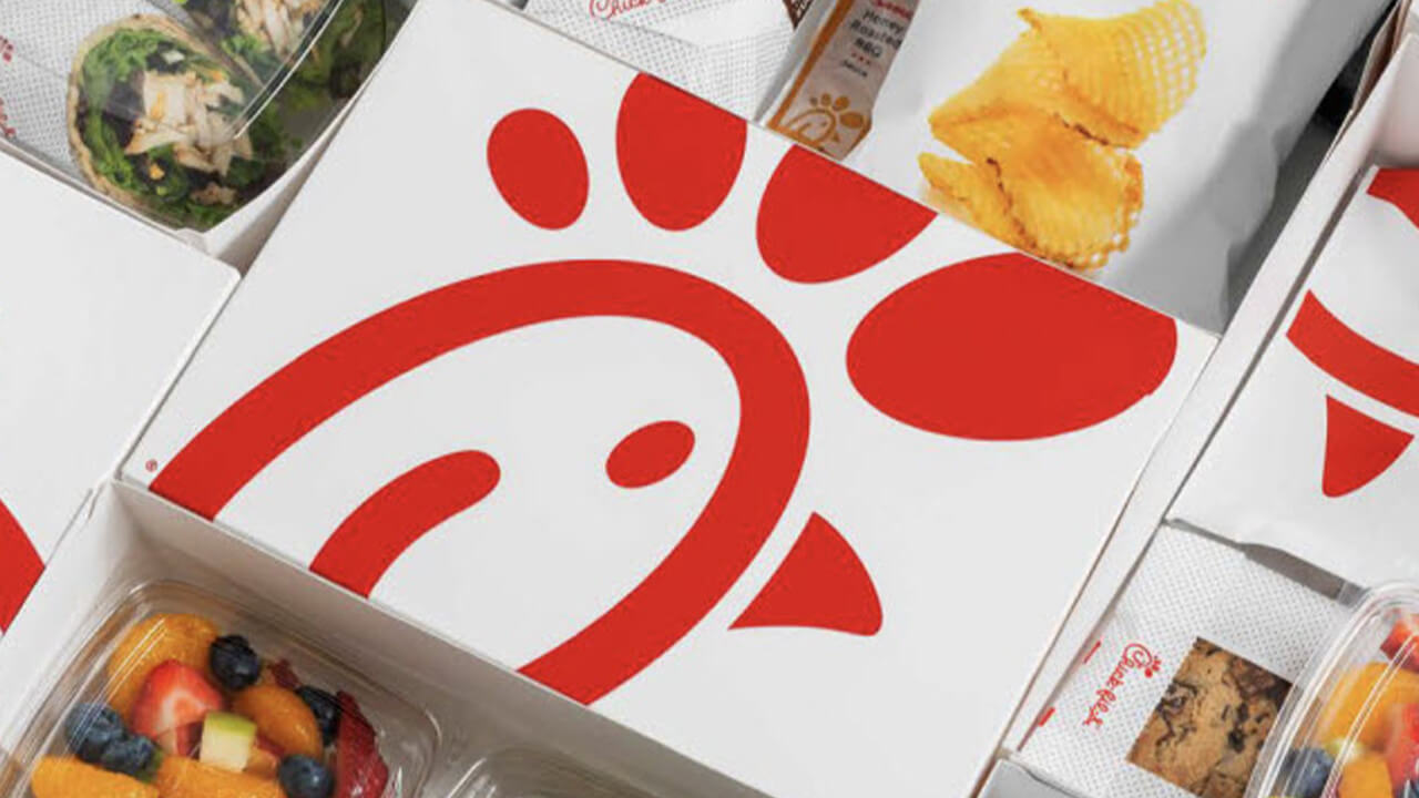 Caixas de catering do Chick-fil-A