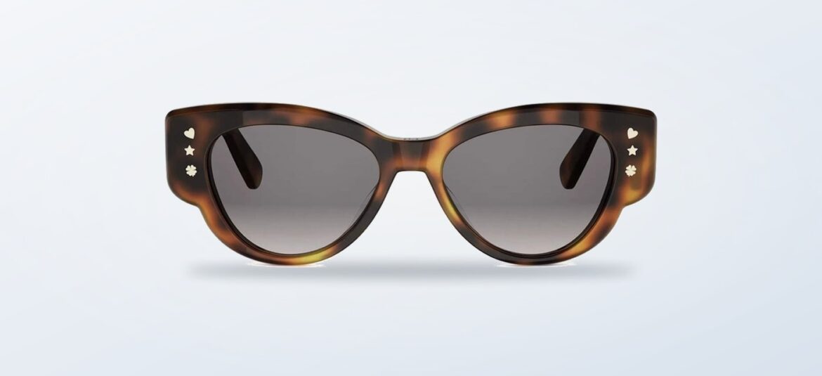 Lentes de sol Dior CD40256I Havana sobre fondo claro