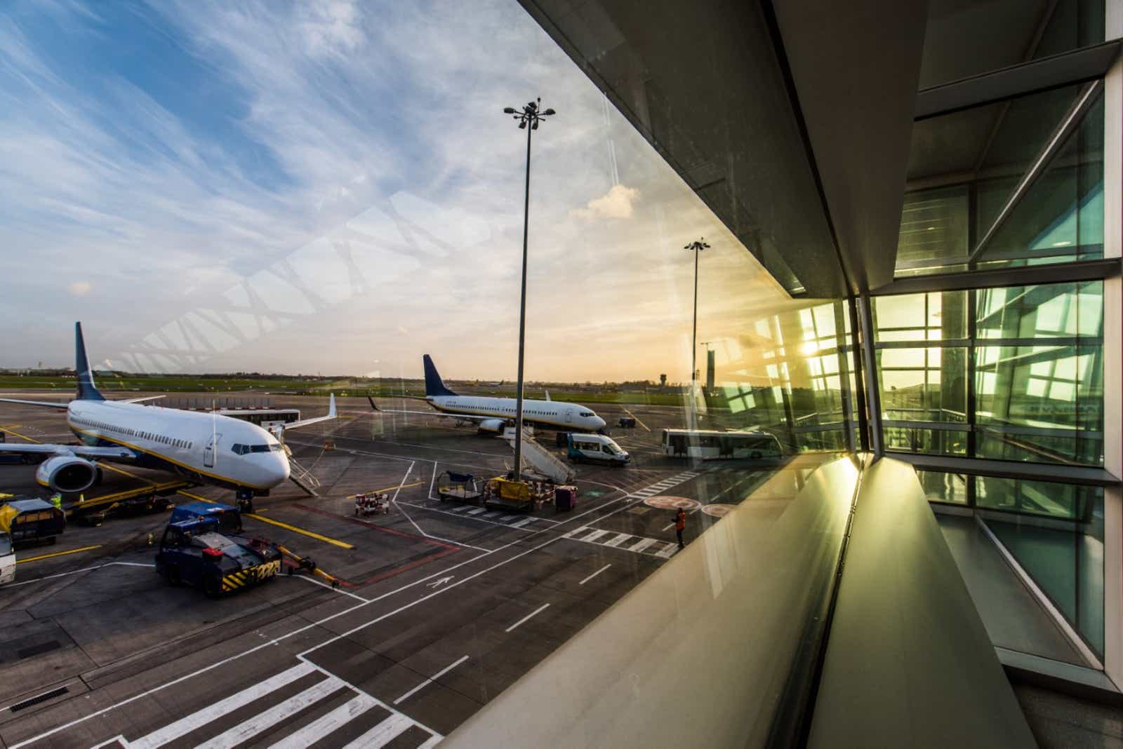 Flughafenszene am Dublin Airport für Parkvia