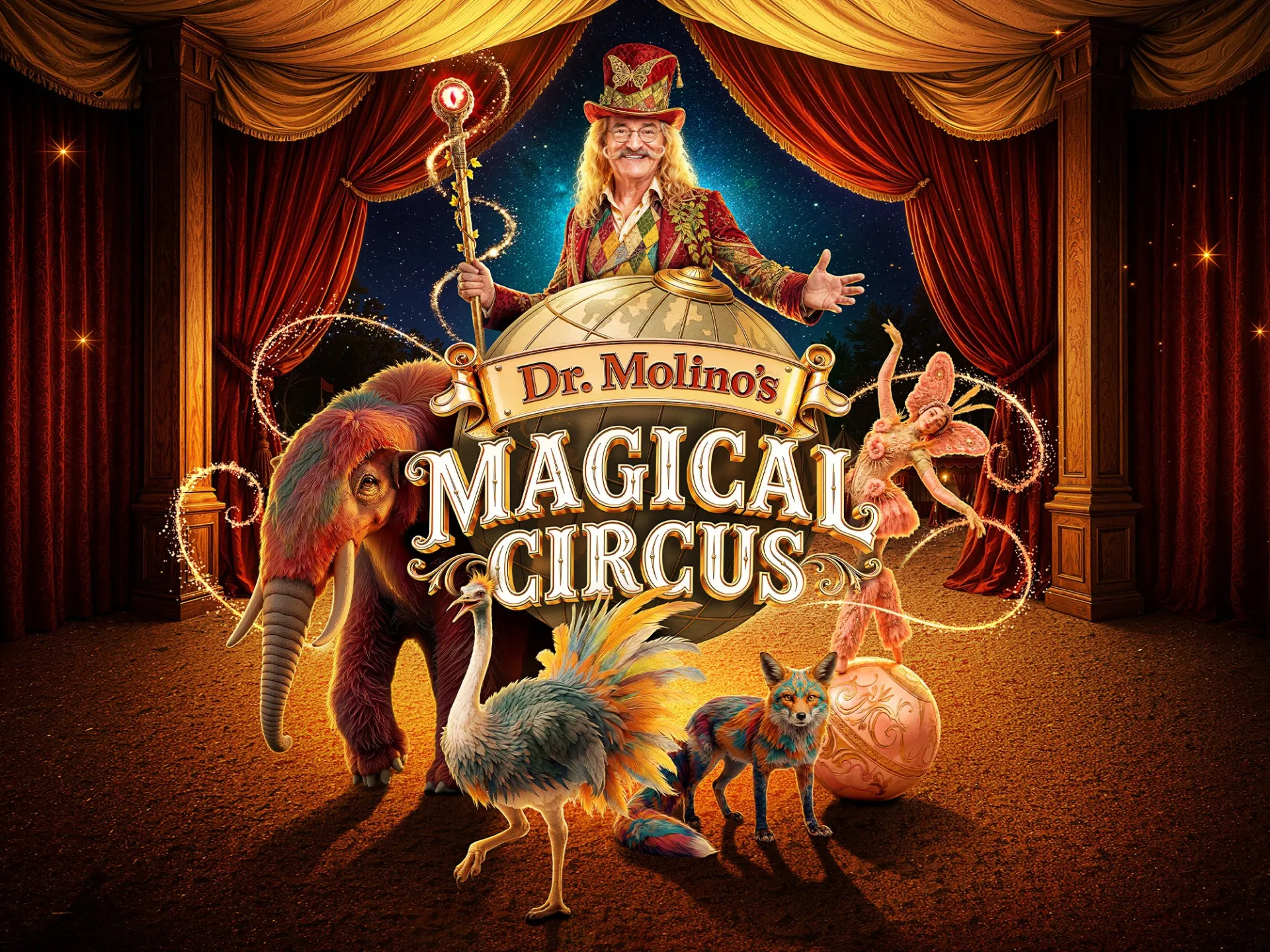 Spectacle de cirque magique à Plopsa