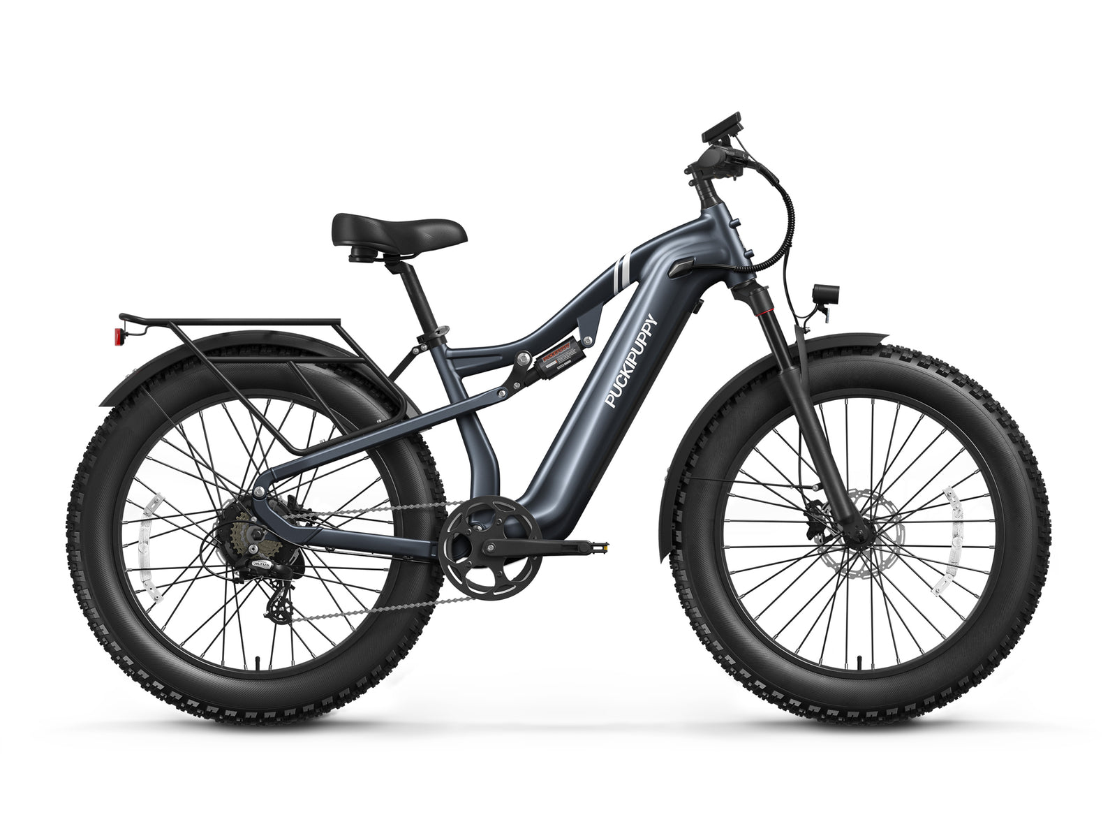 Puckipuppy Labrador Pro electric bike in metallic gray