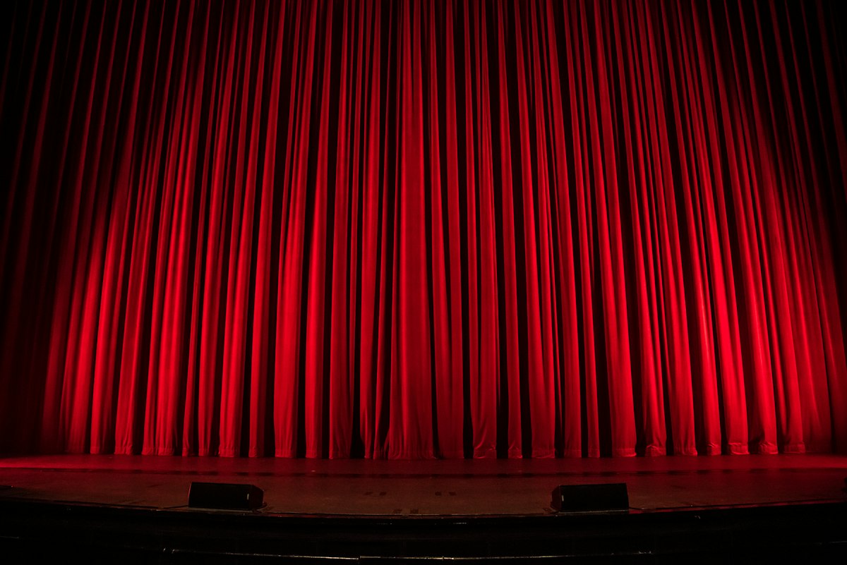 Red theatre curtain detail