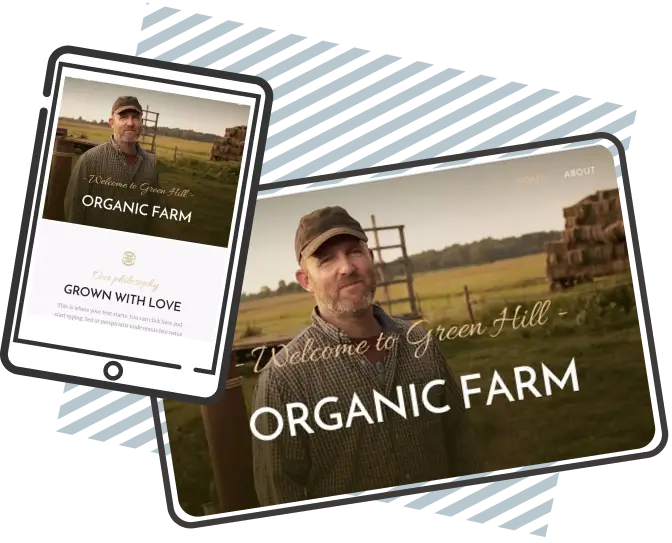 Organic farm website mockups