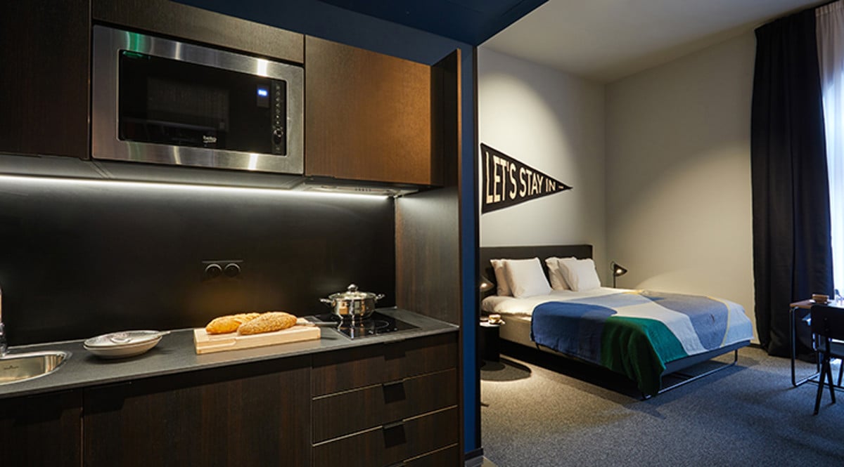 Double Room with Kitchen de The Social Hub con zona de cocina