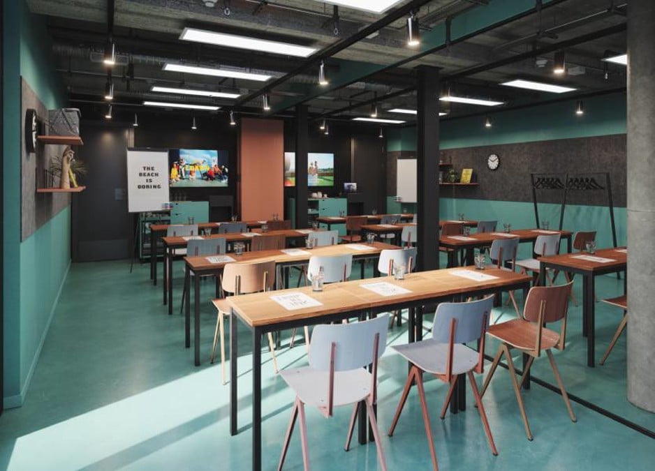 Zona de trabajo de The Social Hub en Madrid