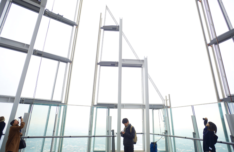 Open-air Skydeck view at The View from The Shard