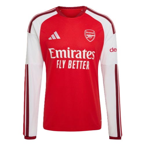 2026-2027 Arsenal long sleeve home shirt displayed front-on