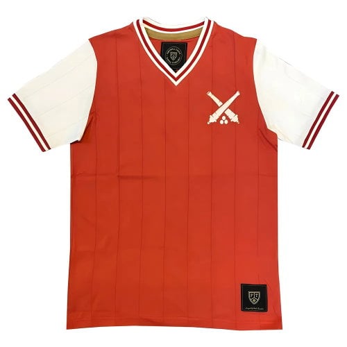 Vintage Football The Cannon Arsenal shirt displayed front-on