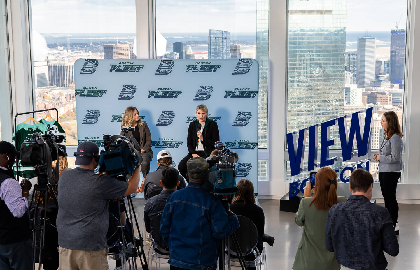 Jugador de Boston Fleet en un evento de View Boston