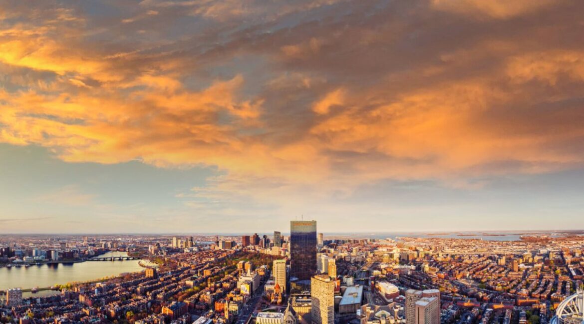 Panorama de Boston depuis une terrasse d'observation