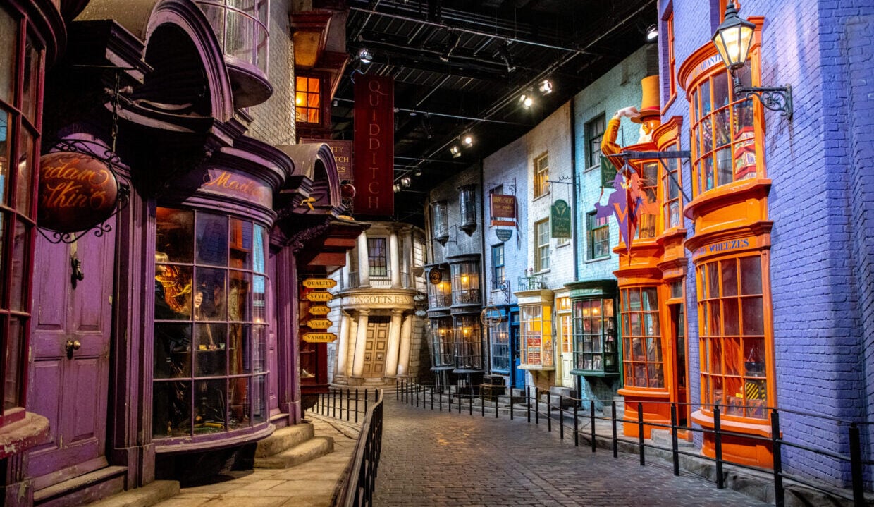 A detailed Harry Potter film set at Warner Bros. Studio Tour Tokyo