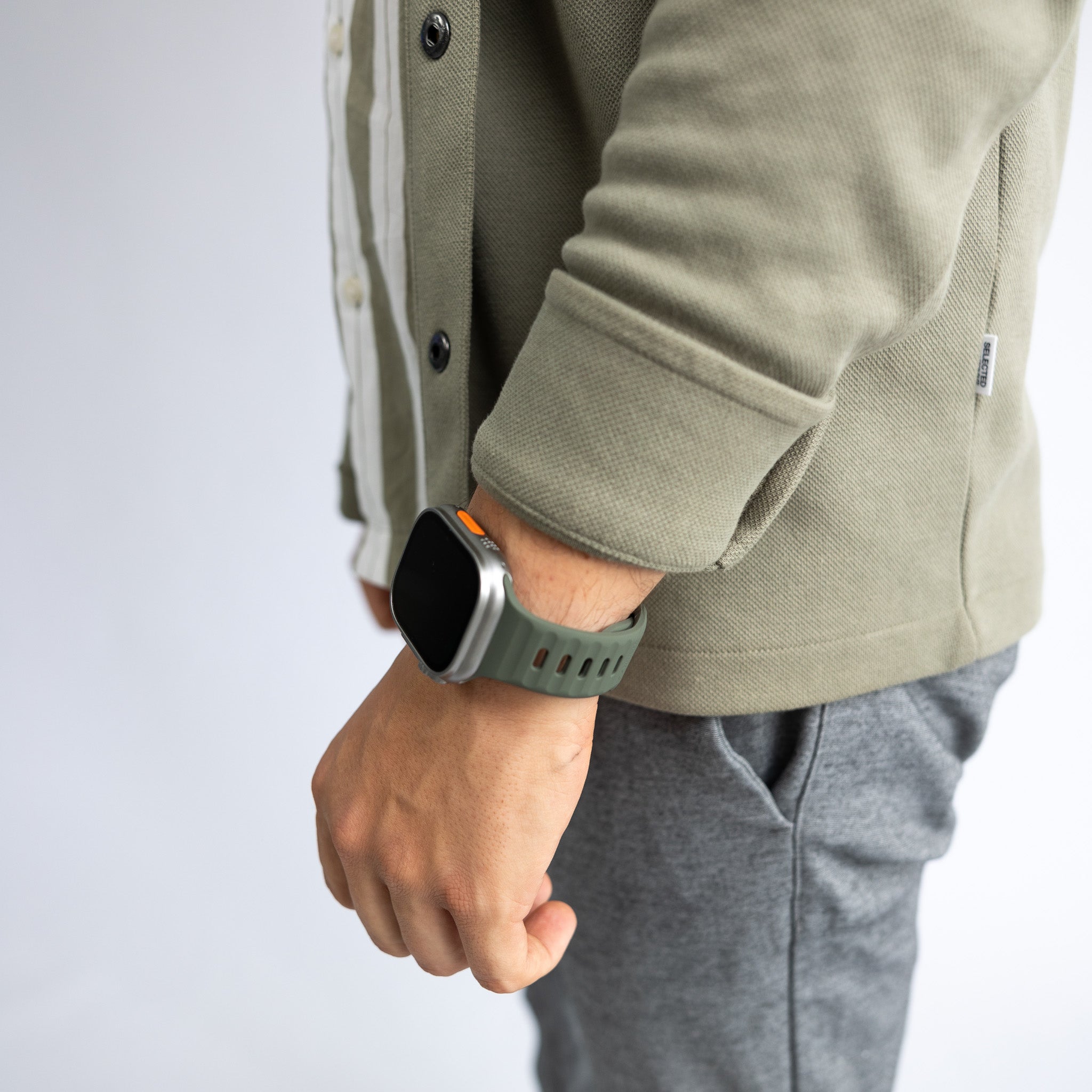 Gelbes Silikonarmband Motus für Apple Watch