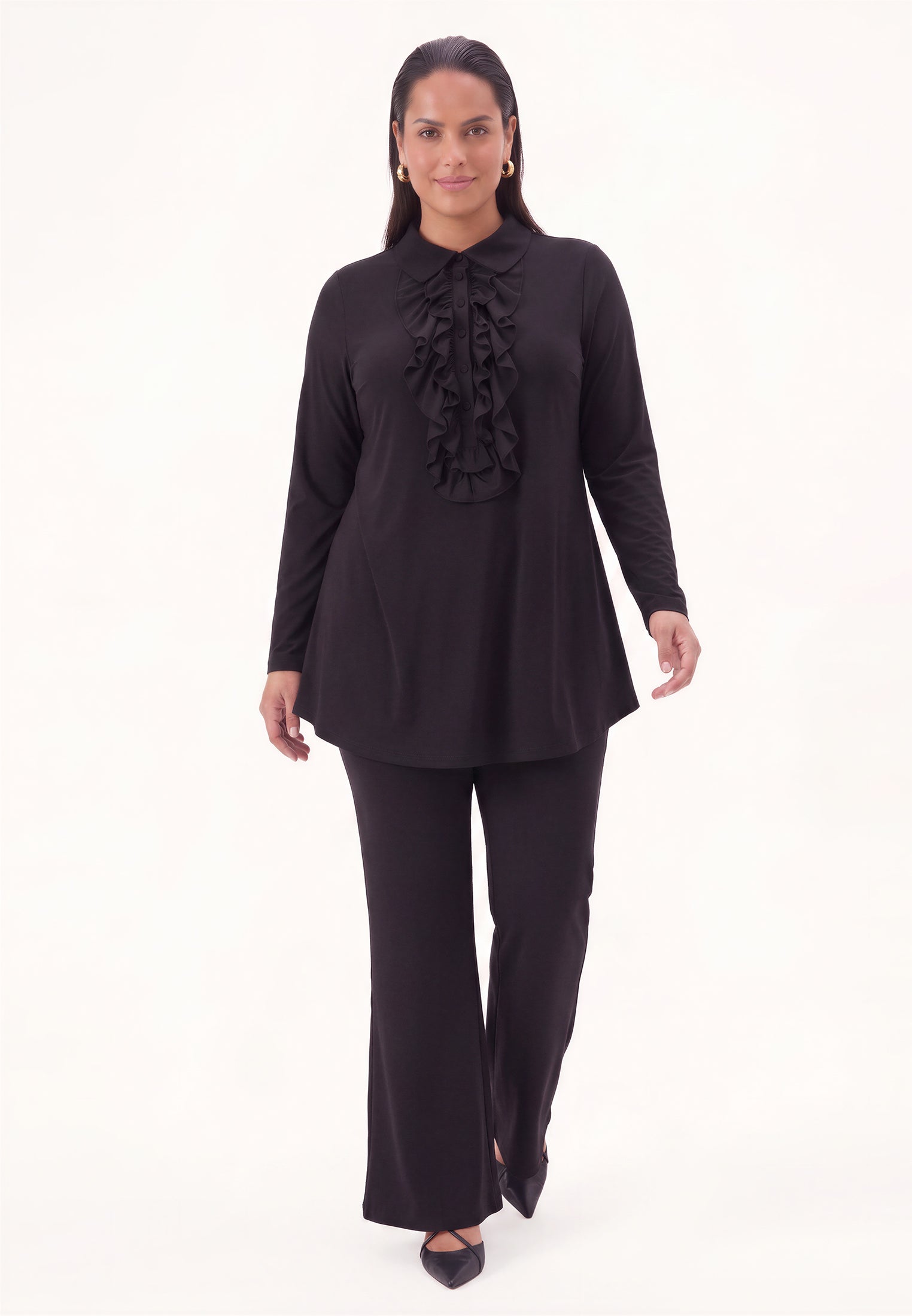 Pantalon bootcut Yoek Mirage noir