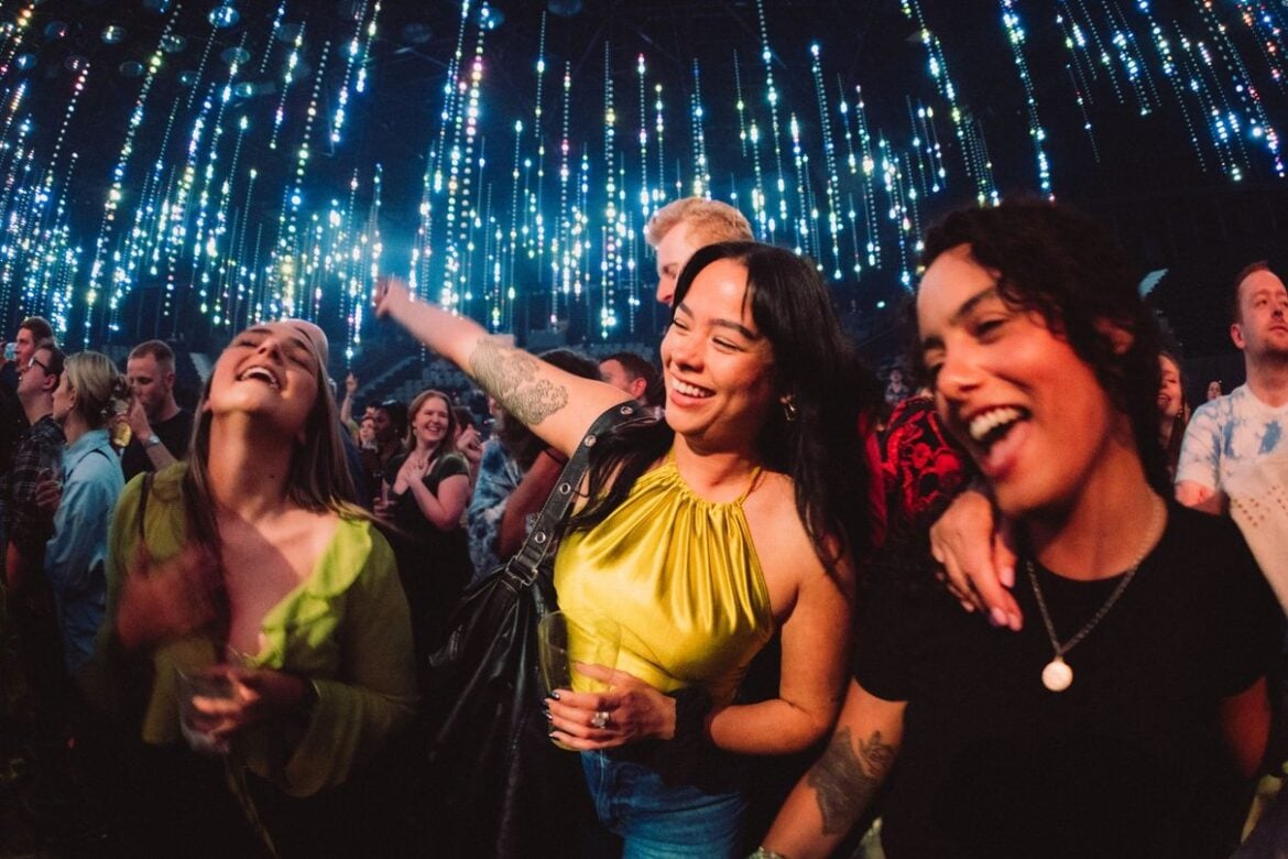 Audience gathered inside the ABBA Arena during the concert