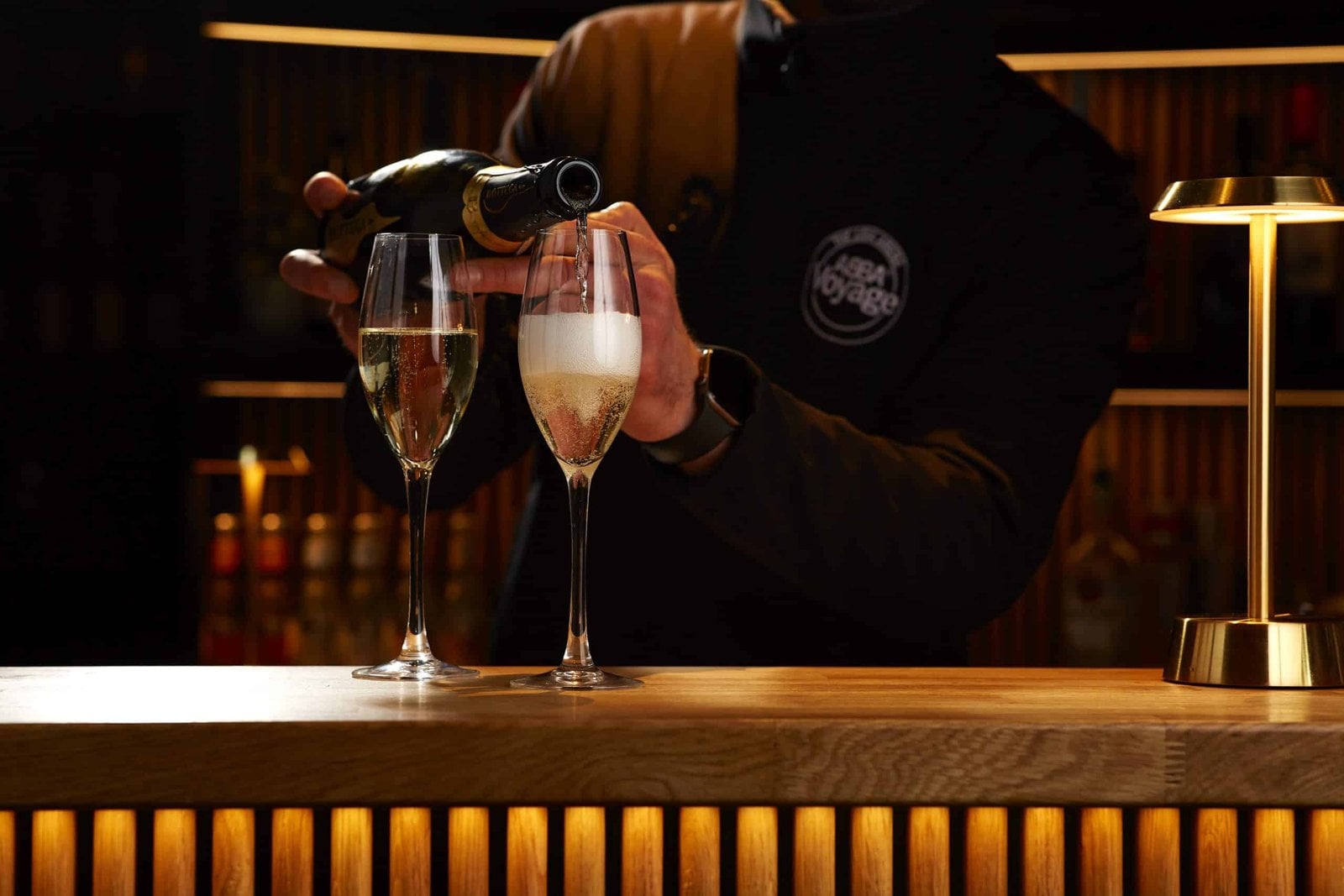 A drink being poured as part of Dance Booth hospitality